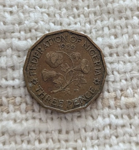 1959 nigeria pence coin - nigeria,