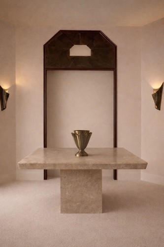 Travertine stone dining centre - travertine,