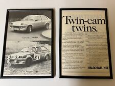 Framed Vauxhall Chevette 2300 HS HSR DTV Magazine Advert Man Cave Wall Art