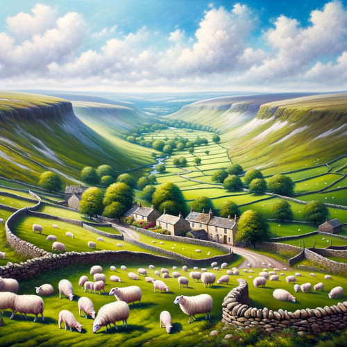 Yorkshire dales oil - oil, painting