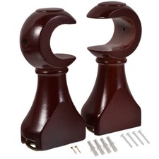  2 Pcs Curtain Pole Brackets