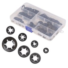 280PCS Starlock Washers Tooth Starlock Push on Locking Fasten Washers Clips UK-