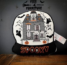 TK Maxx Halloween Spooky Globe Haunted House Ghost Cushion