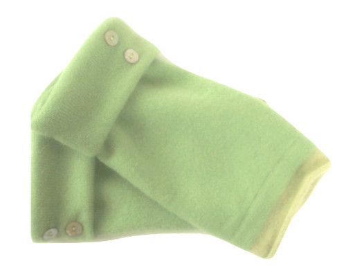 Fingerless gloves green - green, 100%