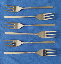 Six Viners Sheffield Love Story Stainless Steel Cake Pastry Forks 13.8 cm