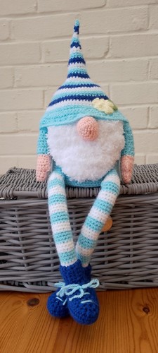 Crocheted gonk toilet roll - crocheted, gonk.