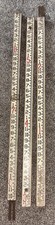 Vintage Wood Measuring Staff Surveyors Rod 8' In 3 Sections