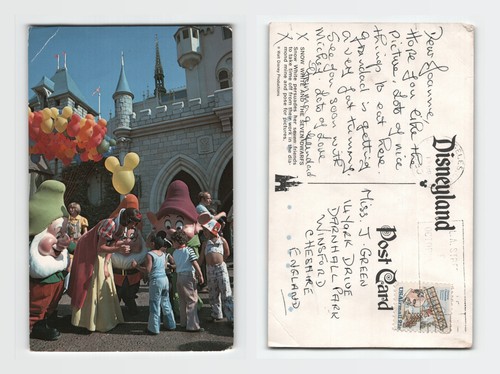 Postcard disneyland snow - postcard,