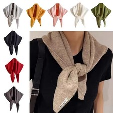 Wool Knitted Triangular Scarf