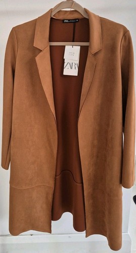Zara women camel - camel, suede