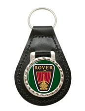 Rover Badge Leather Key Fob