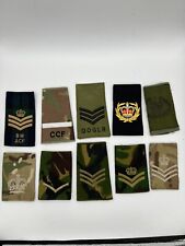 Various Military Rank Slides x 10 - BW ACF * CCF * QOGLR - Used (51)