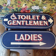 Vintage pair of pub wooden