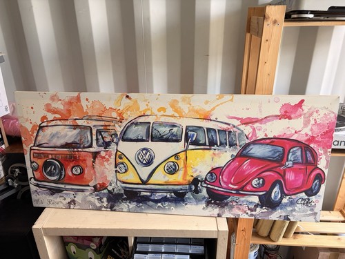 Race canvas print - vw,