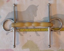 5" Genuine Happy Mouth Full Cheek Snaffle Horse Bit. Excellent Condition.