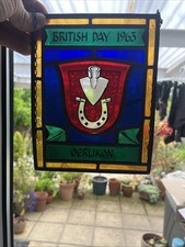 Military Interest Stained Glass Suncatcher Oerlikon British Day 1963