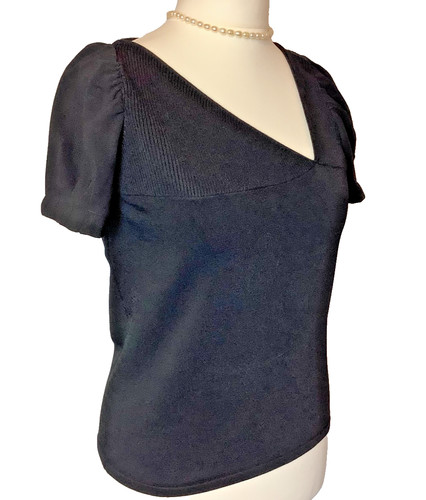 Jesiré black short sleeve top - black,