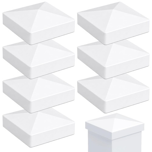 4x4 vinyl post caps white - caps,