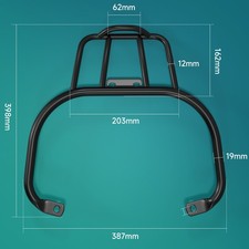 Sloped Rear Rack Carrier Pannier Black For Vespa GTS250 GTS300 GTV300 08-2022.