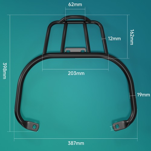Sloped rear rack - rear, carrier