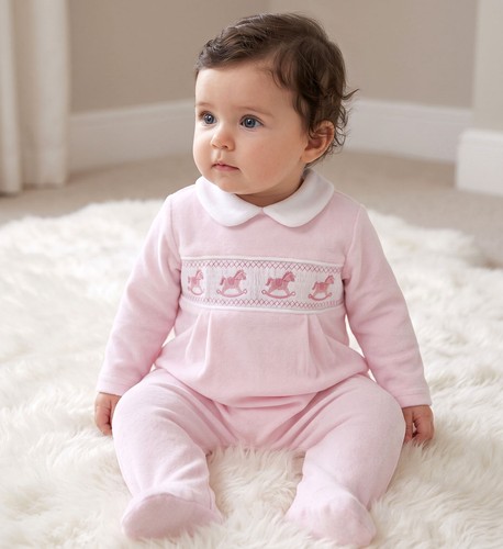 Baby girl velour - girl, sleepsuit