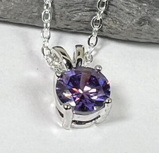 Amethyst Sparkly CZ Stone