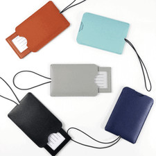 Large PU leather luggage tag suitcase tags Suitcase Id Card Name Label UK