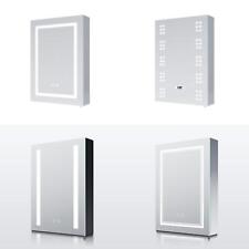 LED Bathroom Mirror Cabinet 500x700 With Shaver Socket Dimmable Lights Demister