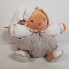 Kaloo Bunny Rabbit soft plush toy white beige brown round comforter