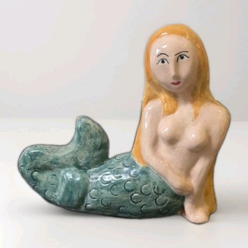 Ceramic mermaid handpainted - ceramic,