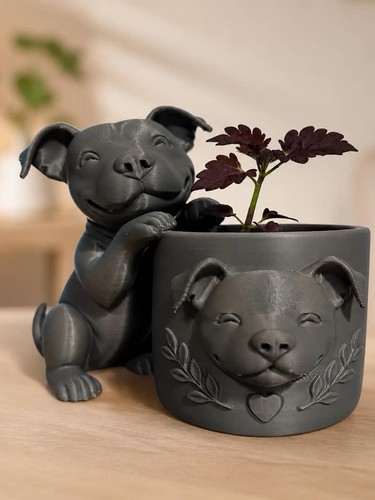 Black mini staffordshire - black,