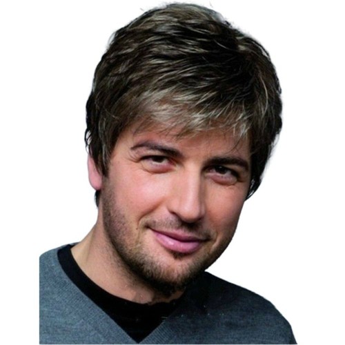 Old men wig synthetic grey - synthetic,