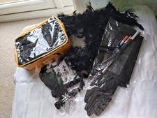 LADIES 1920s ACCESSORY SET FLAPPER GATSBY CHARLESTON. HEAD/EAR/GLOVES/CIG&H/BOA