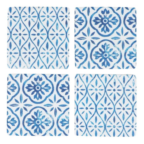 Drinks coasters blue white - coasters,