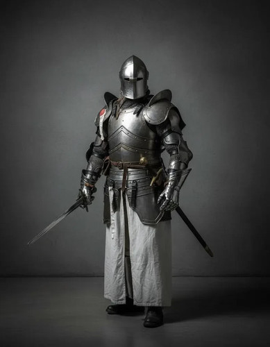 Barbuta knight armor set - barbuta,
