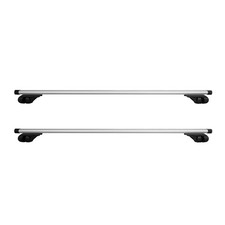Streetwize Universal 120cm Aluminium Roof Rack Cross Bars for Cars Raised Rails