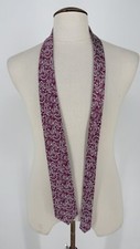 Van Buck Purple & White Paisley Print Silk Tie