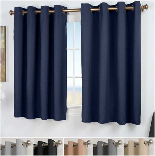 Short blackout curtains pair - curtains,