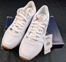 Reebok Classic White Leather  Running Unisex Trainers UK Size 8 US 9 EU 42 New