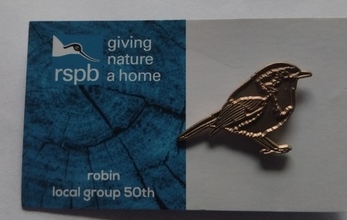 Rspb pin badge golden - a,