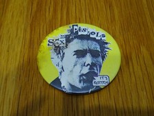 Rare Vintage 64mm Johnny Rotten It's Rotten Sex Pistols Punk Rock Bin Lid Badge