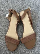 Peacocks Tan Low Block Heel