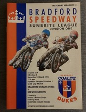 13/04/1991 Bradford vs Berwick Programme