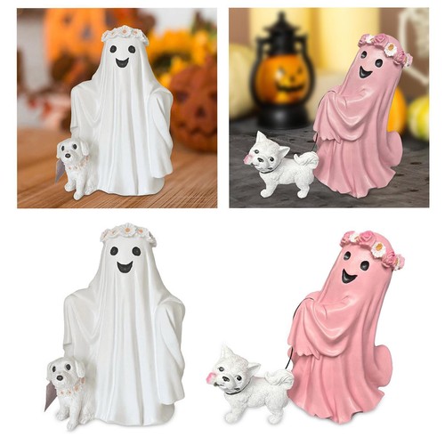 Ghost walking dog statue - ghost,
