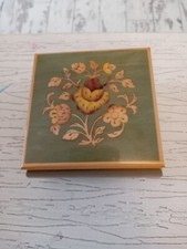 Italian Hand Crafted Inlaid Wood Green Jewellery Box