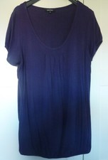 Ladies Papaya Top Navy  Elasticated Hem size 10 (UK)
