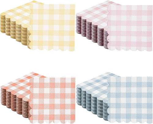 100 pack gingham - 100, pastel