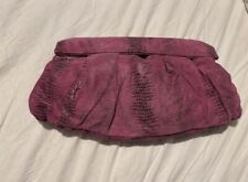 Vintage 00s Y2K Topshop Leather Clutch Bag Purse  Animal snakeskin Print VGC