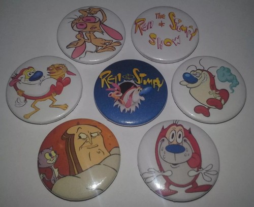 Ren and stimpy button - button, pin