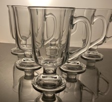 6 Latte Coffee Glass Mugs